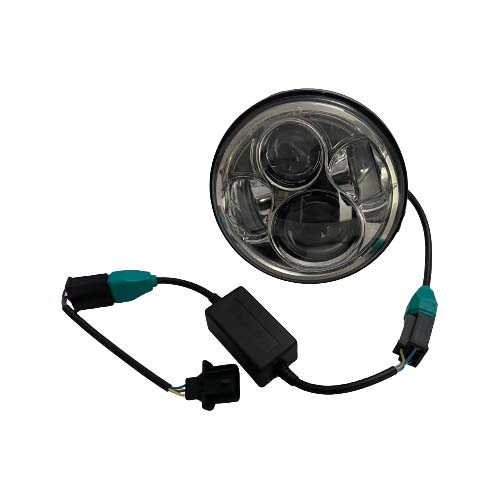 **SALE!! 5.75" Motorcycle LED Headlight - Black-Ops and Chrome