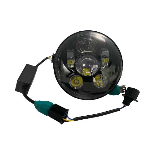 **SALE!! 5.75" Motorcycle LED Headlight - Black-Ops and Chrome
